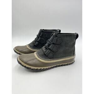 SOREL Out N About Duck Rain Boots Grey Waterproof Women's Size 7.5
